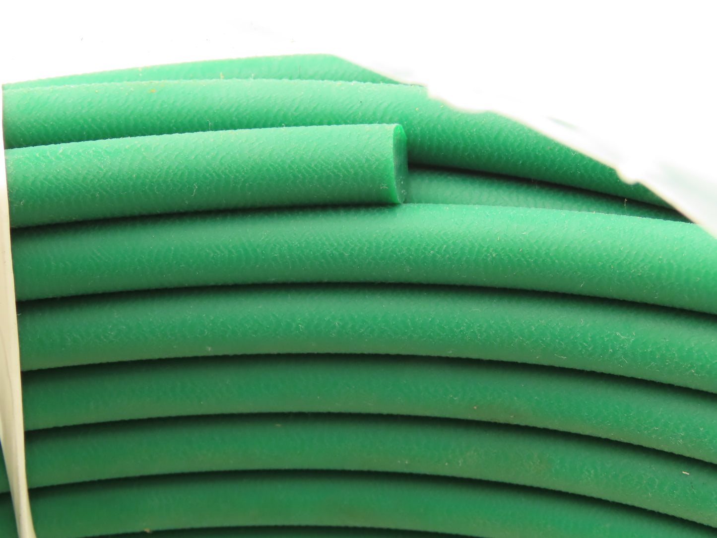 BDH Durothane 9mm Solid Green Rough Round Urethane Conveyor Belt 100' Roll RPN9