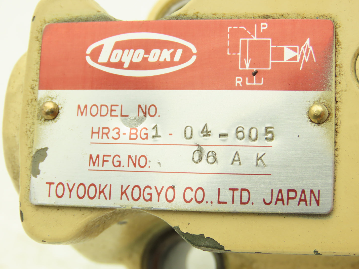 Toyo-oki HR3-BG1-04-605 Hydraulic Balancing Piston Relief Valve 72-1000 PSI