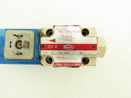 Toyo-oki HD3-2S-BcA-025A-WDD2-UL-A Hydraulic Directional Solenoid Valve 24VDC