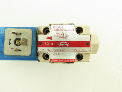 Toyo-oki HD3-2S-BcA-025A-WDD2-UL-A Hydraulic Directional Solenoid Valve 24VDC