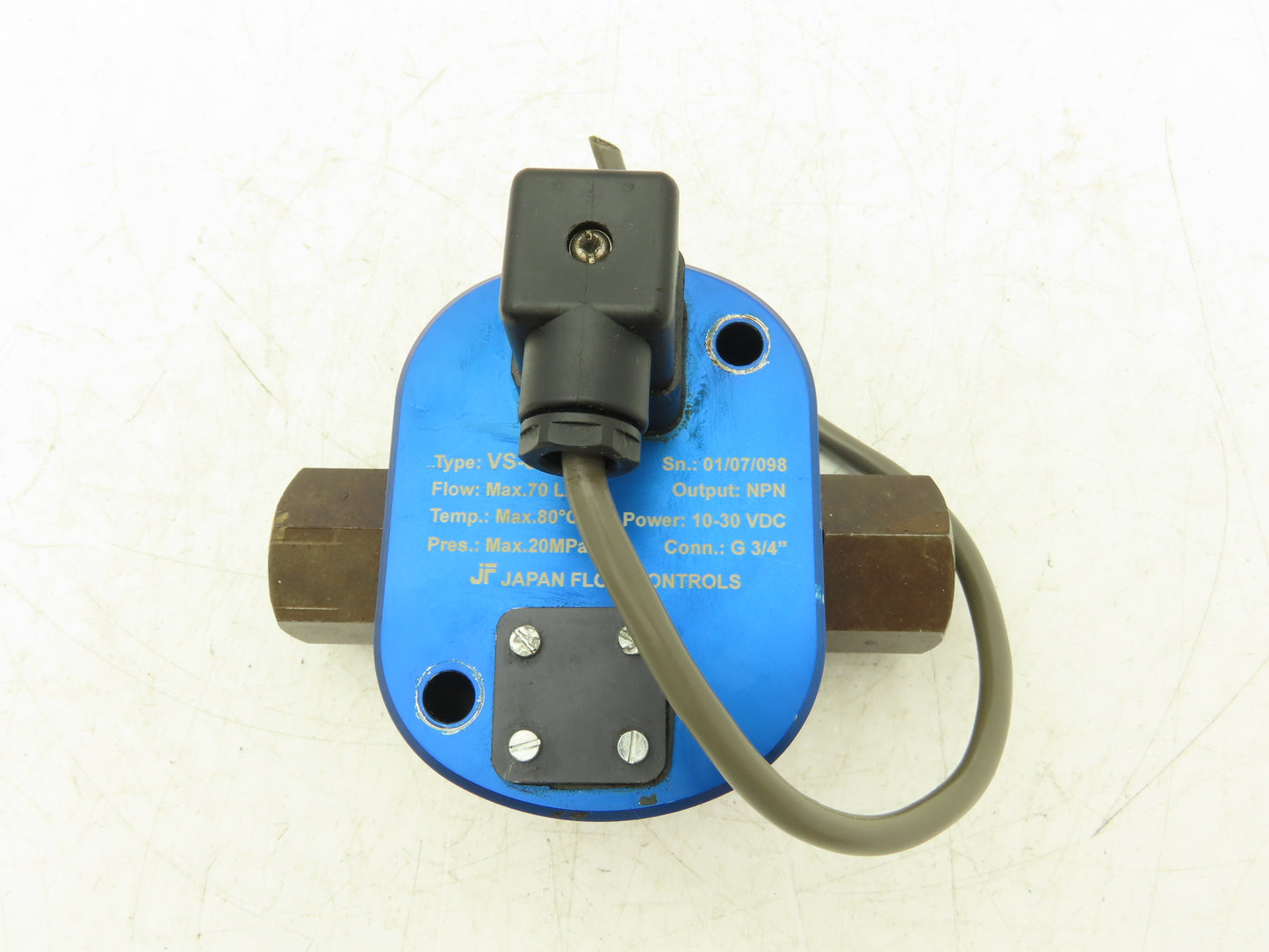 Japan Flow Controls VS-601-2 Hydraulic Flow Meter 70 LPM G3/4"