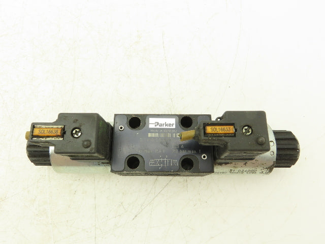Parker D1VW004CNJW91 Hydraulic Directional Solenoid Valve 5000 PSI 24VDC