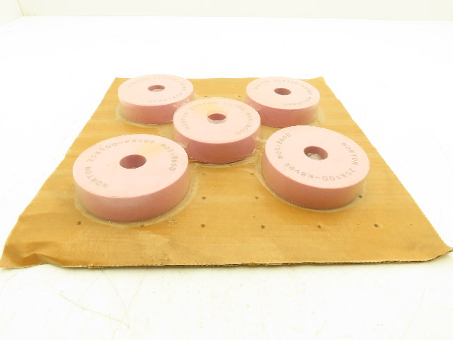 Norton 25A100-K8VBE Alundum Grinding Wheel 3.75" x 1" x 7/8" 8660RPM Lot of 5