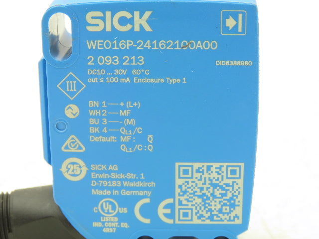 Sick WE016P-24162100A00 Photoelectric Proximity Sensor 0-10m Sensing Range