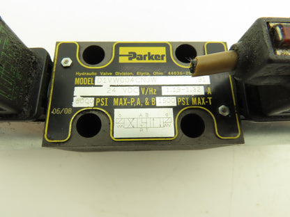 Parker D1VW004CNJW Hydraulic Directional Solenoid Valve 5000 PSI 24VDC
