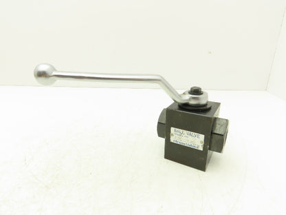 Hirose F-HBV-Y-T06-1832 3-Way Ball Valve 3/4"npt High Pressure