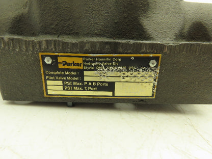 Parker D1VW20HNJWF-75 Hydraulic Directional Solenoid Valve D61VWB4NJWF-75 24VDC