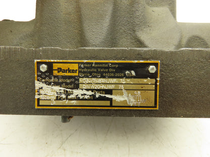 Parker D1VW20HNJWF-75 Hydraulic Directional Solenoid Valve D61VWB4NJWF-75 24VDC