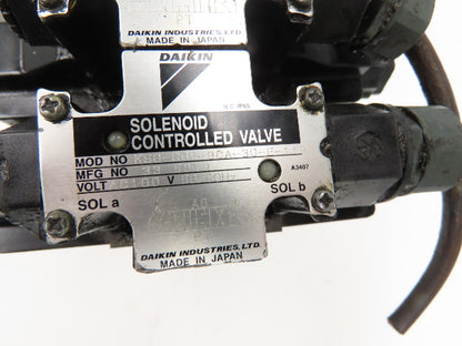 Daikin EDM 116A-3R3-1-30-595 Hydraulic Motor w/Solenoid Valve Control 110V