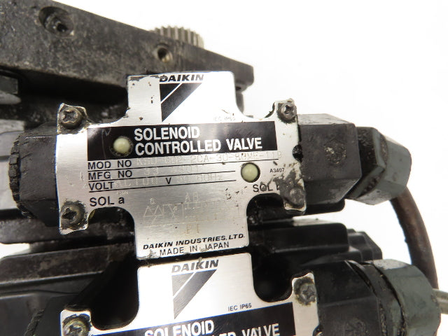 Daikin EDM 116A-3R3-1-30-595 Hydraulic Motor w/Solenoid Valve Control 110V