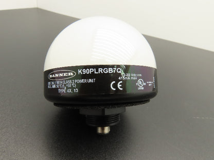 Banner K90PLRGB7Q LED RGB Indicator 7-Color K90 Pro Series 12-30VDC 5-Pin M12