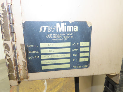ITW Mima LP-5 Low Profile Pallet Stretch Wrapper 60" Turntable 120V Shrink