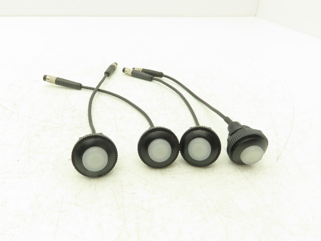 Banner S22LBXXP-812049 Core Panel Mount Indicator Light Blue LED 22mm Lot Of 4