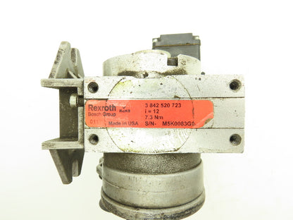 Rexroth 3 842 520 723 Gearmotor 12:1 Ratio .09kw 230V 3PH w/Bosch Swivel Pulley