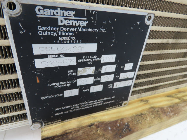 Gardner Denver Rotary Screw Air Compressor Heat Exchanger Radiator