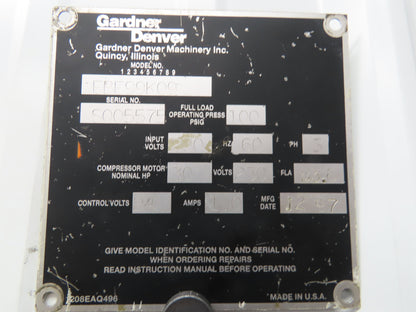 Toshiba B0304VLF1USW Rotary Compressor AC Motor 30Hp 1770rpm 230/460V 3PH 286T