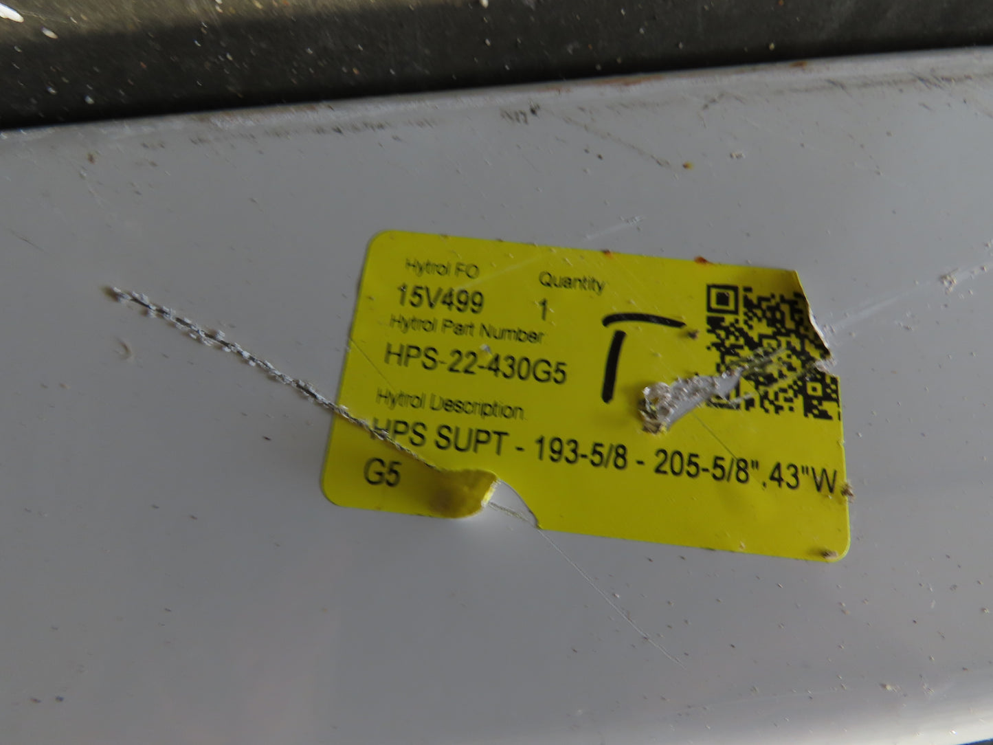 Hytrol HPS 43"W Conveyor Leg 90" Top Section Extension No Brackets WHITE