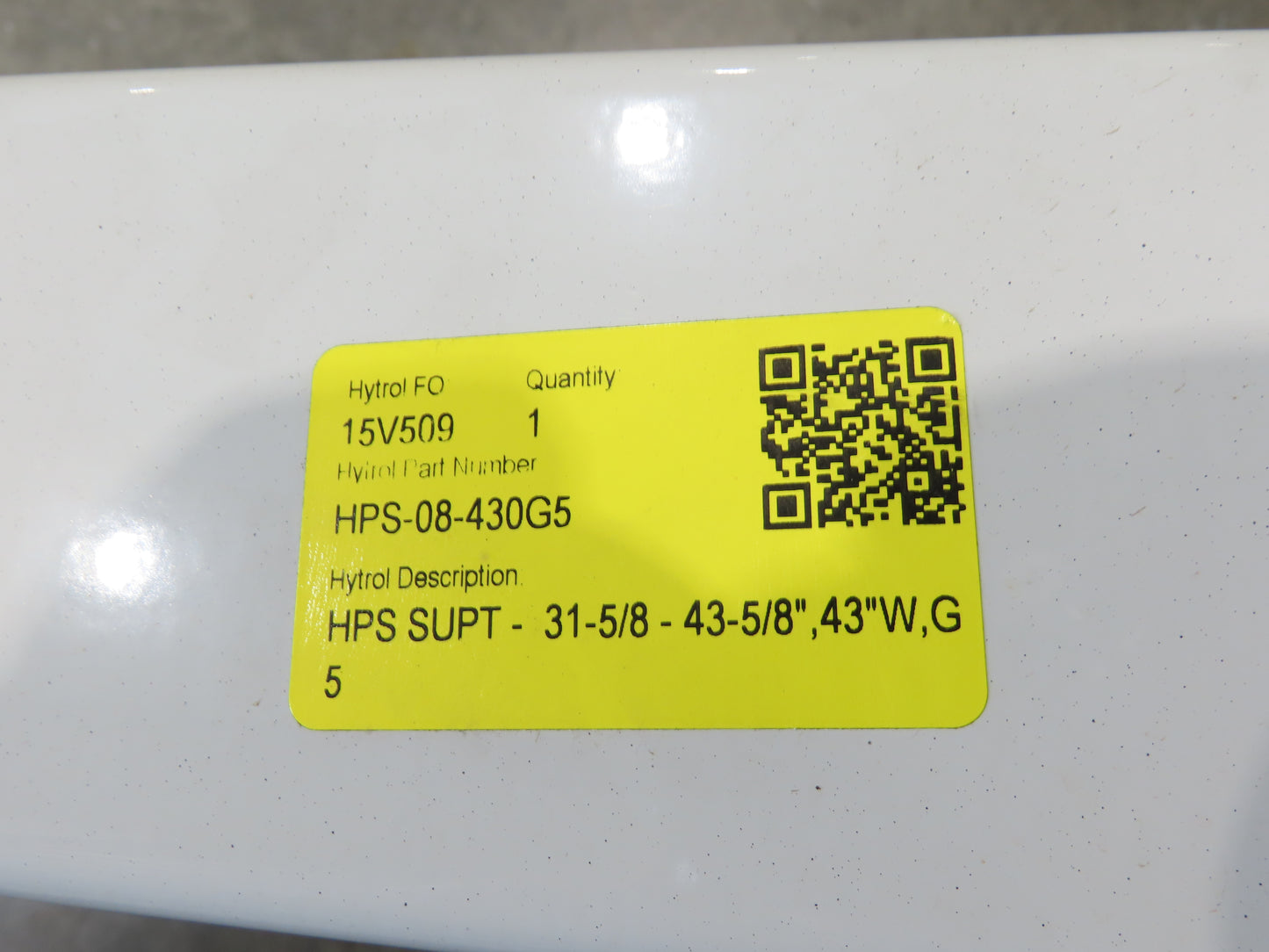 Hytrol HPS-08 43"W Conveyor Leg 30" Top Section Extension No Brackets WHITE