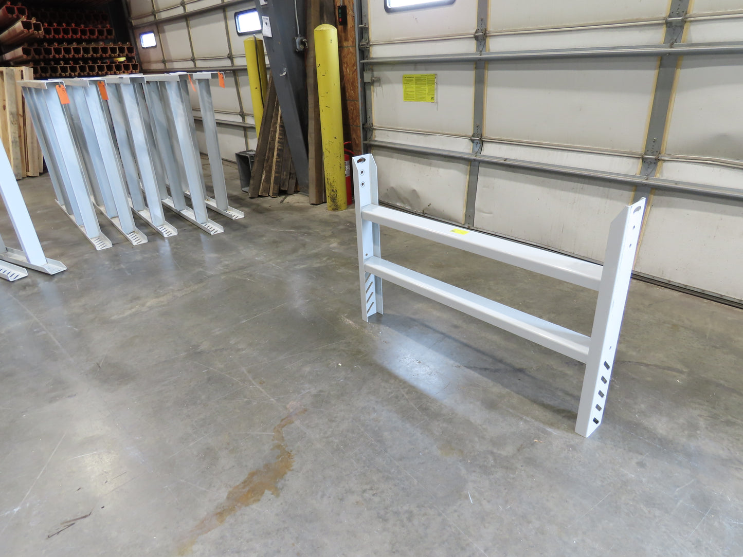 Hytrol HPS-08 43"W Conveyor Leg 30" Top Section Extension No Brackets WHITE