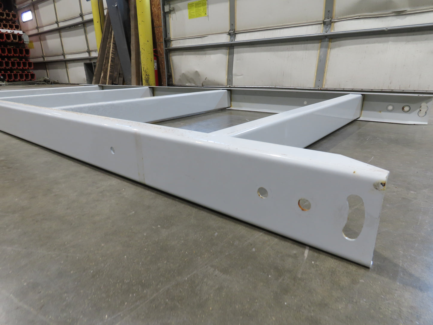 Hytrol HPS 37"W Conveyor Leg 96" Top Section Extension No Brackets WHITE