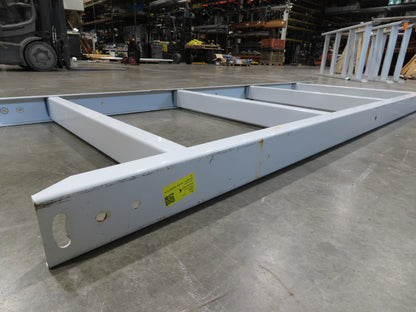 Hytrol HPS 37"W Conveyor Leg 96" Top Section Extension No Brackets WHITE