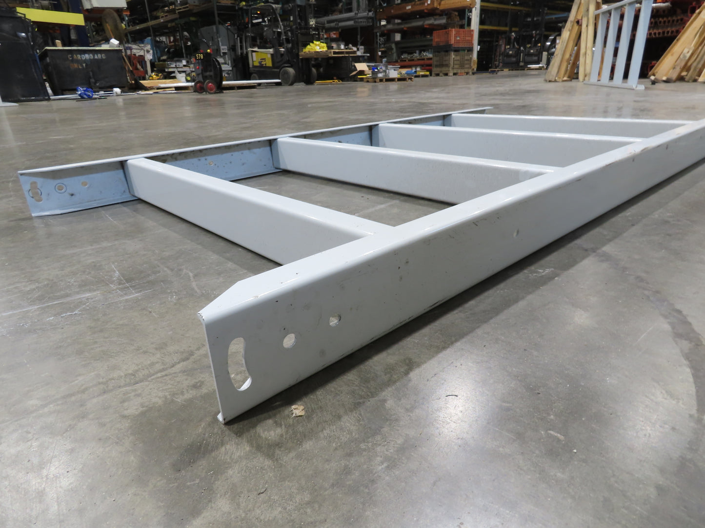 Hytrol HPS 37"W Conveyor Leg 72" Top Section Extension No Brackets WHITE