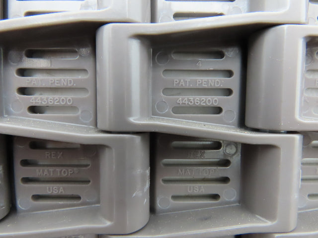 Rexnord 5706-7.5 MatTop Perforated Top Plastic Conveyor Belt Chain 7.5"W 10'L