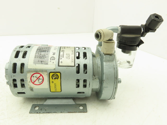 Gast 0532-104A-G621X Motor Mounted Rotary Vane Vacuum Pump 0.6 CFM 15 PSI 115V