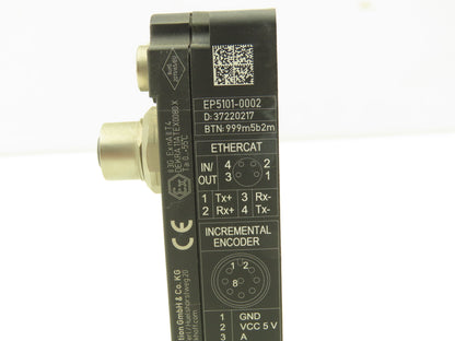 Beckhoff EP5101-0002 EtherCAT Box Incremental Encoder Interface 1 Channel Bus 5V