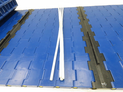 Rexnord BLT5705-18IN MatTop Cleated Plastic Conveyor Belt Chain BLUE 18"W 72"L