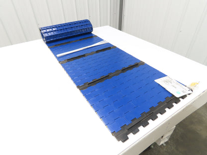 Rexnord BLT5705-18IN MatTop Cleated Plastic Conveyor Belt Chain BLUE 18"W 72"L