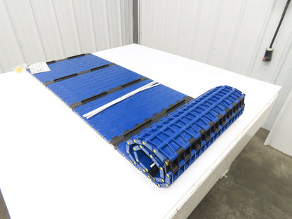 Rexnord BLT5705-18IN MatTop Cleated Plastic Conveyor Belt Chain BLUE 18"W 72"L