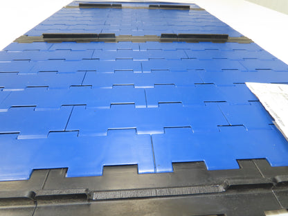 Rexnord BLT5705-18IN MatTop Cleated Plastic Conveyor Belt Chain BLUE 18"W 72"L