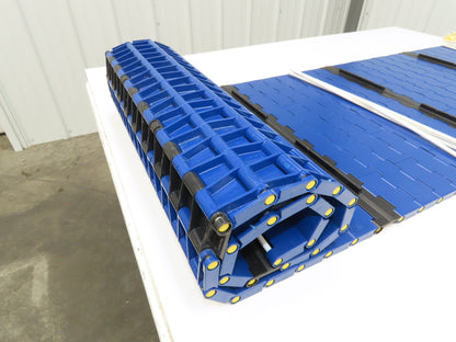 Rexnord BLT5705-18IN MatTop Cleated Plastic Conveyor Belt Chain BLUE 18"W 72"L