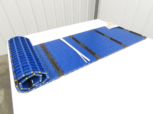 Rexnord BLT5705-18IN MatTop Cleated Plastic Conveyor Belt Chain BLUE 18"W 72"L