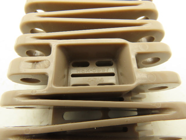 Rexnord 5997 MatTop Raised Rib Plastic Conveyor Belt Chain 6"W 23"L 10 Links