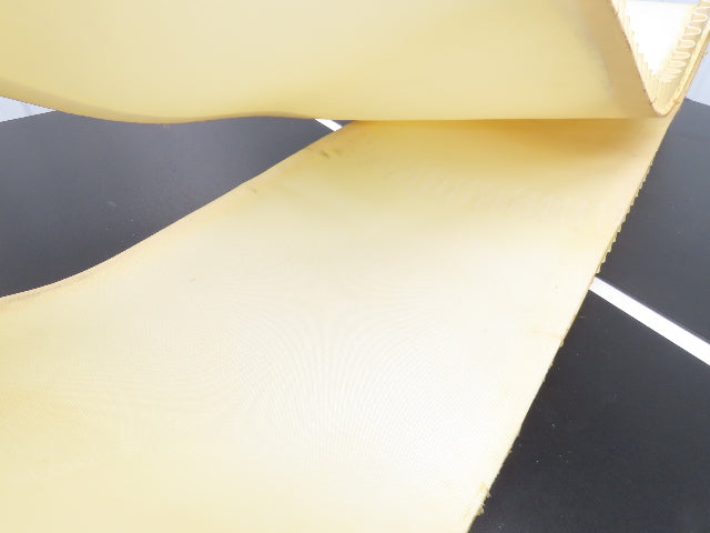 16"W x 9'L White PVC Smooth Top Conveyor Belt Corrugated Side Walls Endless