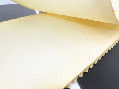 16"W x 9'L White PVC Smooth Top Conveyor Belt Corrugated Side Walls Endless