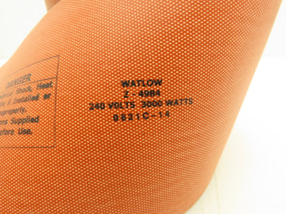 Watlow 6"W x 172"L Silicone Rubber Drum Band Heater 25-330°F 240V 2-Wire 3000W