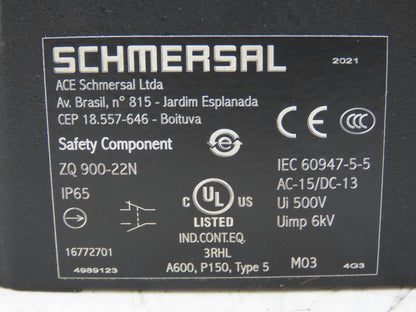 Schmersal ZQ 900-22N Cable Pull Grab Wire Safety Switch IP65 E-Stop 101184475