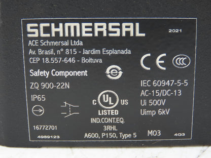 Schmersal ZQ 900-22N Cable Pull Grab Wire Safety Switch IP65 E-Stop 101184475