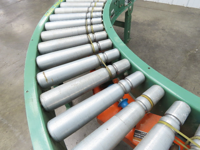 Roach 16"x 90° Curve Roller Conveyor 13"BF O-Ring Lineshaft Drive Variable Speed