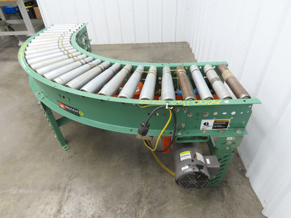 Roach 16"x 90° Curve Roller Conveyor 13"BF O-Ring Lineshaft Drive Variable Speed