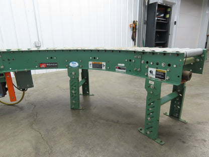 Roach 16"x 90° Curve Roller Conveyor 13"BF O-Ring Lineshaft Drive Variable Speed