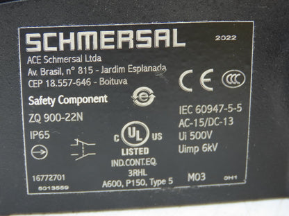 Schmersal ZQ 900-22N Cable Pull Safety Switch IP65 E-Stop 101184475 W/Cord