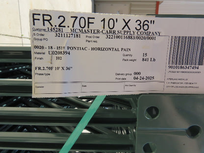 Interlake 10' x 36" Teardrop Pallet Racking Upright 3x3" Leg 23900Lb Green