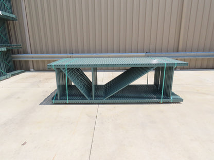 Interlake 10' x 36" Teardrop Pallet Racking Upright 3x3" Leg 23900Lb Green