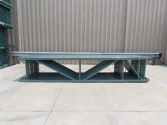 Interlake 16' x 36" Teardrop Pallet Racking Upright 3x3" Leg 23900Lb Green