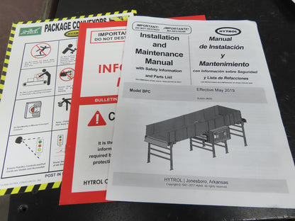Hytrol BPC 49"W Slider Bed Belt Conveyor Center Drive Section *Needs Motor*