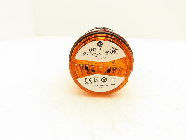 Allen Bradley 856T-BT3/BT5 Steady Amber & Green Stack Light with Control Base